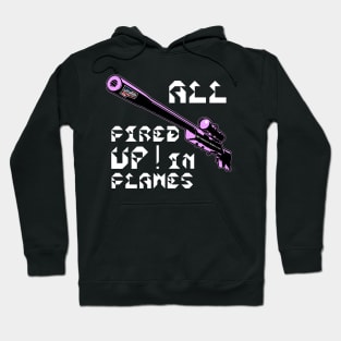 All Fired Up In Flames, v. Code Pink Wht Text T-Shirt Hoodie